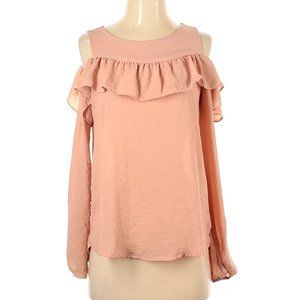 Pleione Cold Shoulder Blouse in Blush Size M